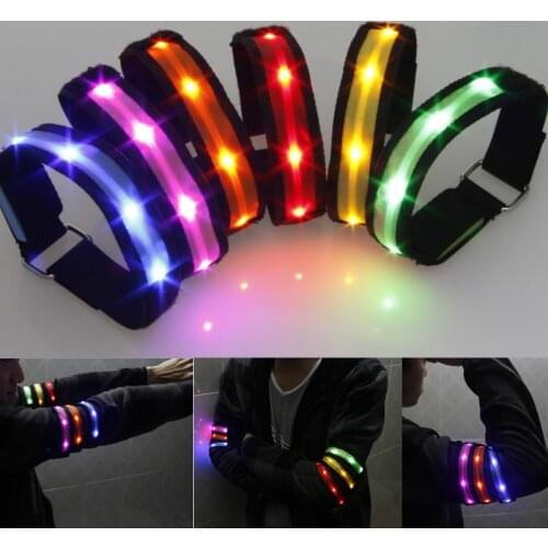 LED Armband Running Armband Flashing Safety Light Band for Running Cycling Jogging Night Walking NSV775