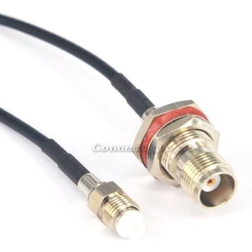 10 Pieces Extension Antenna Cable TNC Female Bulkhead to FME Female Jack Coaxial Connector Pigtail Cord 7.8 inch