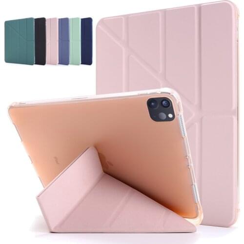 Tablet Cover for iPad Pro 11 12 9 Case 2020 2021 Soft Silicon Back Smart Cover for iPad Pro 12.9 2021 2020 Case Coque Funda