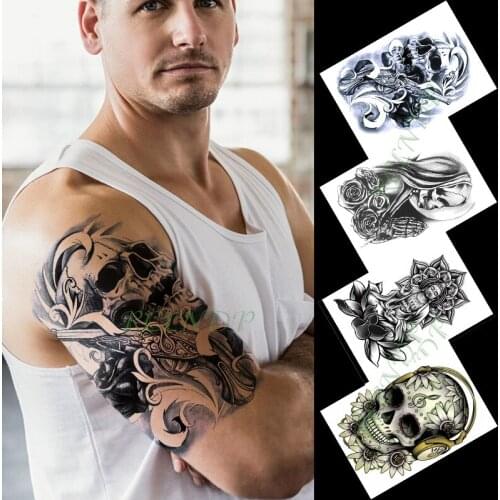 Waterproof Temporary Tattoo Sticker clown skull girl tatto flash tatoo fake tattoos for men women