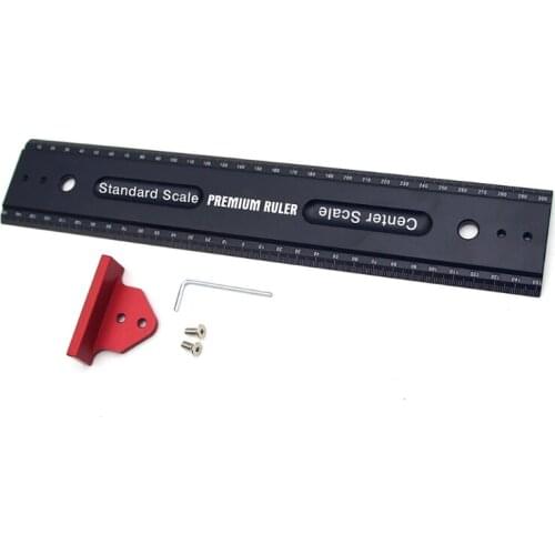 High Precision Measuring Ruler with Hook Stop Level Home Multifunctional Scribe Woodworking Tools