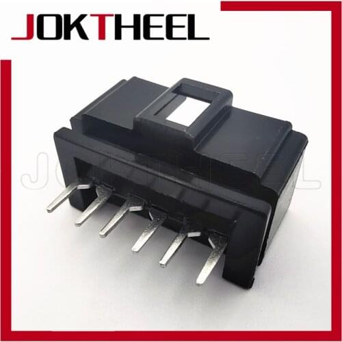 1/10/20set black 6.3mm 6 pin way auto electric wire-to-board straight Needle pcb board male pin connector plug DJ70620-6.3-10/11