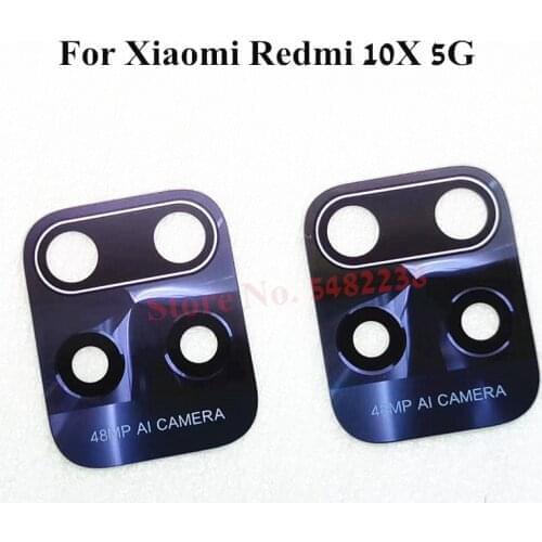 100 pcs/Lot Original Rear Camera Lens For Xiaomi Redmi 10X 5G Back Camera Glass Lens Cover Camera outside Glass with stickers