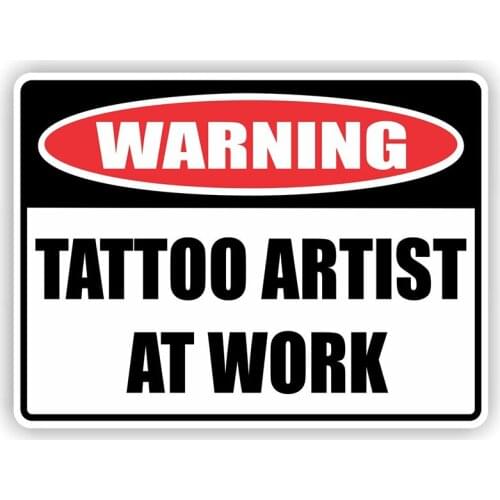 11326# 13cm/17cm Removable Decal Sticker TATTOO ARTIST AT WORK Car Sticker on Bumper Rear Window Laptop