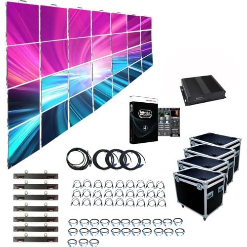 3.5x2m Golden 16:9 Aspect Ratio P3.91 LED Video Wall 500x500mm NovaStar System HD Full Color 3,840HZ LED Panel