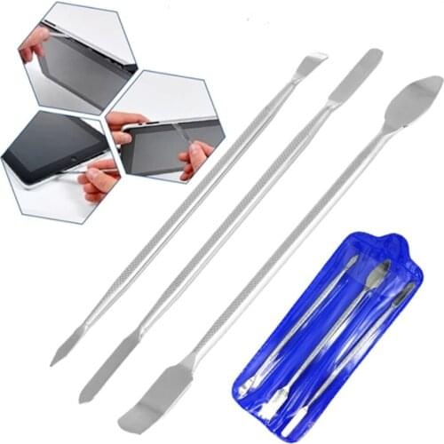 3Pcs Universal Mobile Phone Repair Opening Tool Metal Disassemble Metal Steel Pry Phone Hand Tool Set Good Heat Resistance