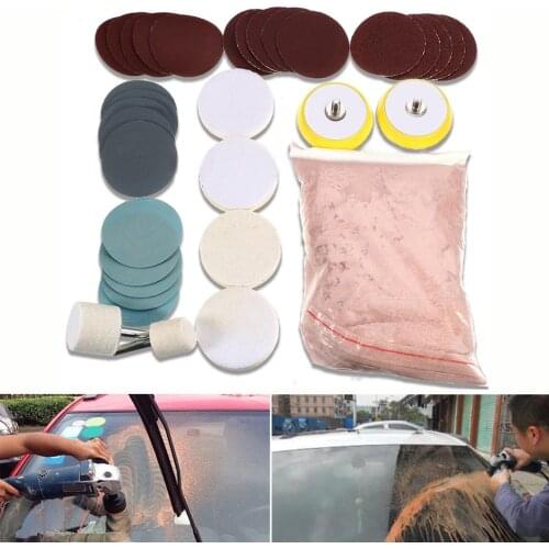 34Pcs/Set Windscreen Repair Tool Glass Polishing Kit Window Scratch Remover Car Accessories
