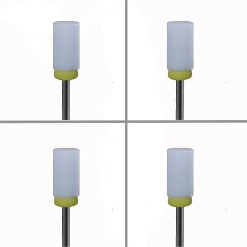 4pcs White Ceramic Nail Drill Bit - Large Barrel Bit - XF