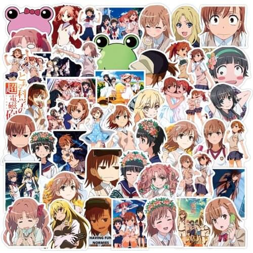 50 PCS Toaru Kagaku No Railgun Anime Small Waterproof Sticker