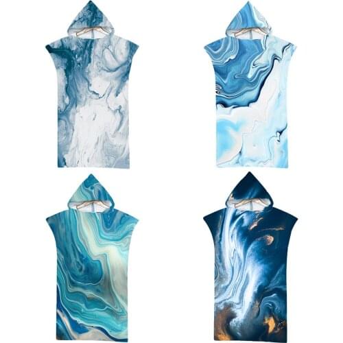 Bathrobe Cloaks Hooded Beach Towels Microfiber Fabric Adult Bath Towels Portable Quick Drying Swimming Fitness Bathing Towel