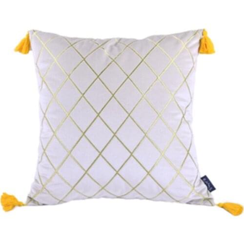 Geometric Velvet Embroidery Pillow Cushion Cover Plaid Throw Decorative Pillows Cojines Decorativos Para Sofa Coussin Cushions