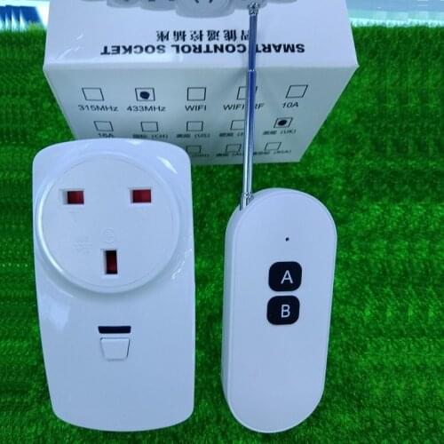 433MHZ 110V 220V RF Wireless Remote Control Switch Socket UK Electrical Outlet Switch 1000m Transmitter