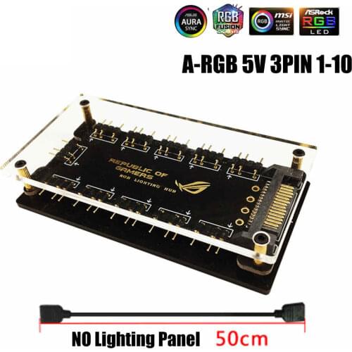 SATA Power Supply Lighting Panel 12V 4PIN Convertor AURA SYNC MOBO Water Cooler Custom MOD ROG RGB Hub 1-10 1-6 Splitter 5V 3Pin