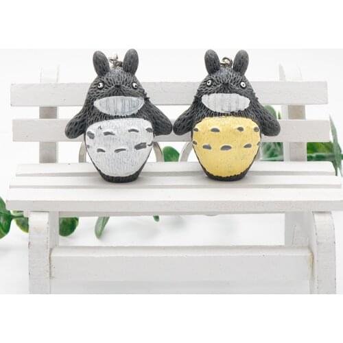 2 Styles Cartoon Character Keychain Cute Totoro Animal Key Rings Women Bag Keyholder Trinket Fans Toy Gift