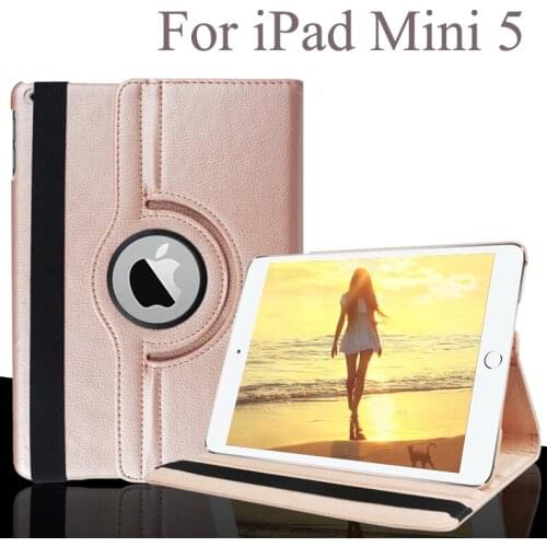 Case For iPad Mini 5 7.9 Inch 360 Rotating Smart Cover Magnetic Auto Sleep Pu Leather Case For iPad Mini 5 2019 / MIni5