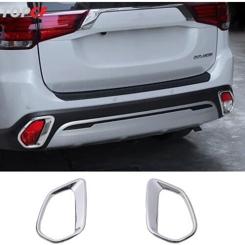 TOPCF Chromium Styling Protection Cover For Mitsubishi Outlander 2016-2021 Car Rear Fog Light Decorative Frame
