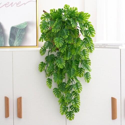 Artificial Turtle Leaf Ivy Wall Hanging Plant Lvy Wreath 76cm Green Classic Design Decoration Plastic Diy Home Garden Decor
