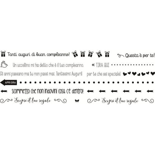 Italian Text Transparent Silicone Clear Rubber Stamp Sheet Cling Scrapbooking DIY Cute Pattern Photo Album PaperCard Decor Stamp