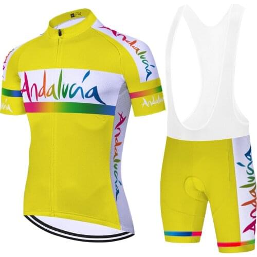 Andalucia Laser Cut Traje Masculino Conjunto Uniforme Camiseta Attrezzature Culotte Hombre Maillot Ciclismo Ropa Ciclismo