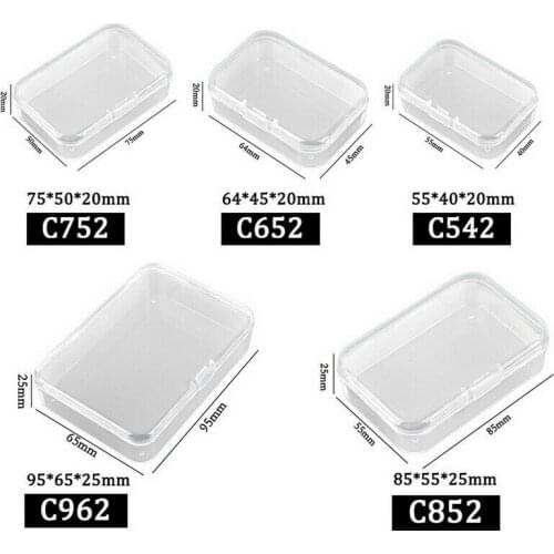 Small Transparent Plastic Storage Containers Boxs Clear Square Multipurpose Display Case Jewelry Small Accessories Storage Box
