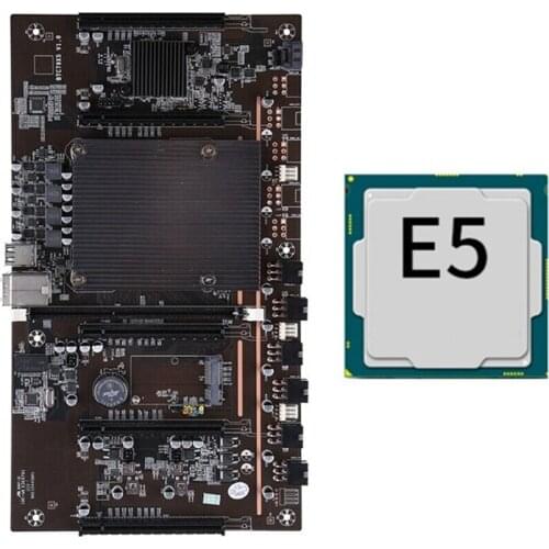 BTC Mining Motherboard X79 H61 5X PCI-E 8X LGA 2011 DDR3 Support 3060 3080 Graphics Card with E5 2620 CPU for BTC