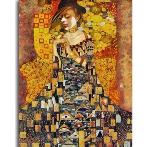 Klimt DIY Cross Stitch 11CT Embroidery Kits Craft Needlework Set Cotton Thread Printed Canvas Home Decoration New Design Sale