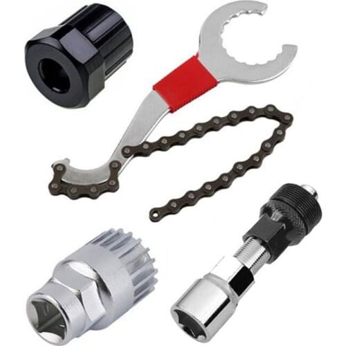 Mountain Bike Bicycle Repair Tool Kits Chain Remover/ Holder Remover/ Freewheel Remover/ Crank Remover Puller Bike Tool Set