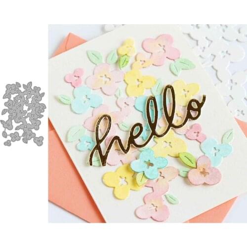 2021 New Arrival Flowers Background Metal Cutting Dies Craft for Scrapbooking Handmade Knife Mould Blade Punch Stencils Model