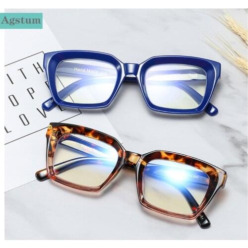 Agstum Anti Blue Light Blocking Reading Glasses For Men Women Square Full Frame Frame Anti reflective Coated