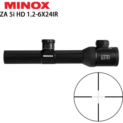Hunting MINOX ZA 5i HD 1.2-6X24 IR Compact Rifle Scope Glass Etched Illuminated Reticle Long Eye Relief Sight RifleScopes