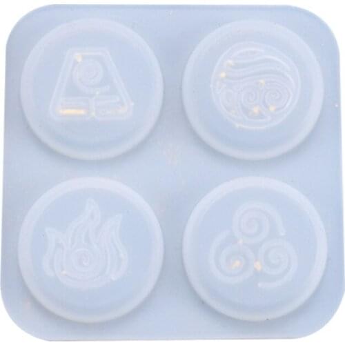 Crystal Epoxy Resin Mold Religion Symbols Hanging Pendant Casting Silicone Mould DIY Crafts Making Tool