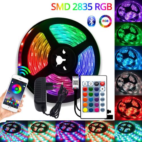 Bluetooth LED Strip Light RGB 2835 DC 12V Waterproof Flexible Ribbon Tape Diode For Living Room Christmas Decoration Lights LED