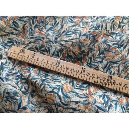 Ramie printed loose robes shirt trench coat fabric High-end linen fabric