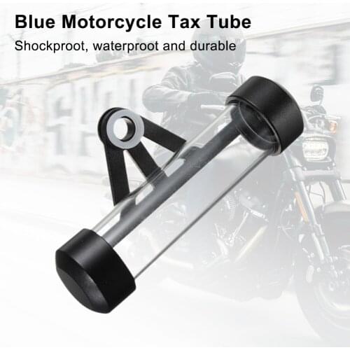 Universal Motorcycle Tax Disc Tube Cylinderical Holder Waterproof Anti-Theft with Screws and Driver for Motorbike Scooter Moped