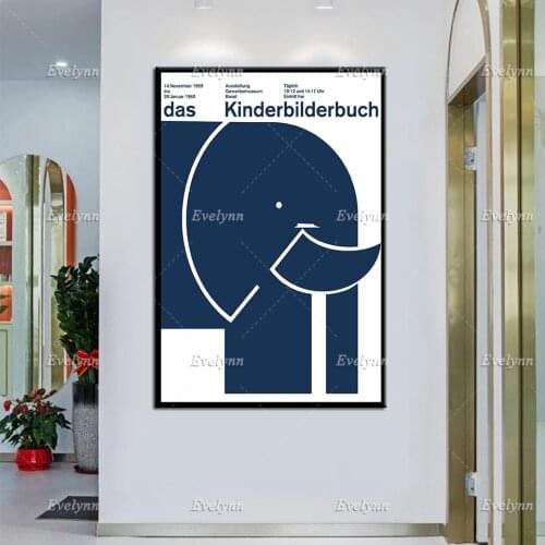 Exhibition Poster The ChildrenS Picture Book 1959 By Emil Ruder Modern Home Decor Prints Wall Art Canvas Modular Pictures Gift
