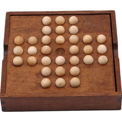 Funny Classical Educational Toys Europe Board Game Single Chess Peg Solitaire Diamond Move Independently Cognitive Ability Toy