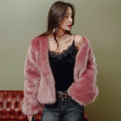 Female Winter Bohemian Jackets Luxury Plus Size Artificial Fur Coat 2020 Trend Sexy Elegant Thicken Warm Sweet Clothing