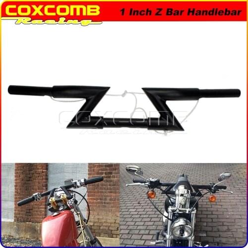 1 INCH Drag Z-Bar 25mm Handlebar Drag Hand Bar for Harley Sportster Dyna Softail Fat Bob XL XS Touring Cafe Racer Chopper 1"