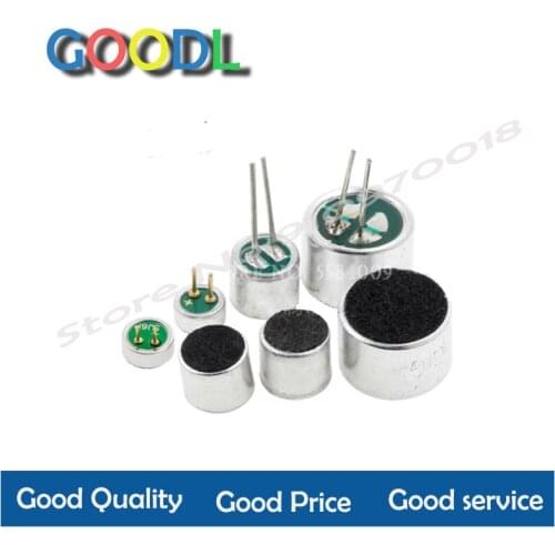 10pcs 4.5*2.2mm 6*2.2mm 6*5mm 9*7mm electret microphone condenser Pickup microphone 52DB 56DB with 2pin