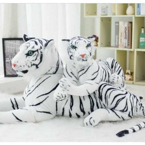 120CM High Quality Giant White Tiger Stuffed Toy Baby Lovely Big Size Tiger Plush Doll Soft Pillow Children Christmas Gift