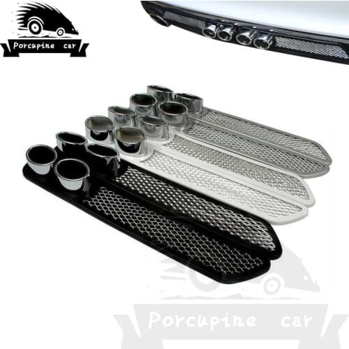 2 pcs Plastic Double Tube Exhaust Tube Exhaust Car Rear Fender Exterior Decorative Stickers for Car Universal Car Styling