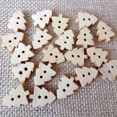 20pcs Natural color Decorative Buttons 2 Holes Wooden Buttons Crafts Sewing flatback Scrapbooking DIY Apparel Sewing accessories