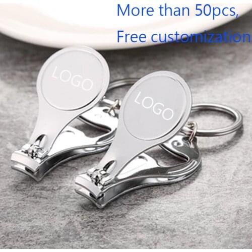 2020 Novelty bottle opener keychain Key Ring 3 in 1 Filer Bar Beer Tool Carbon Steel Nail Clipper Multi-function bottle opener