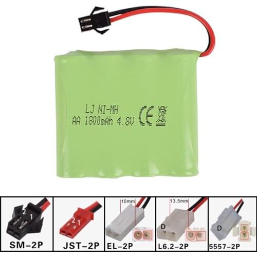 4.8v 1800mah AA NI-MH M Battery Remote control car ship rc robot Electric toys High capacity rechargeable battery free shipping