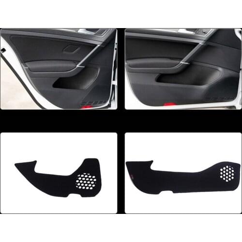 4pcs Fabric Door Protection Mats Anti-kick Decorative Pads For Volkswagen Golf 7 2014-2015