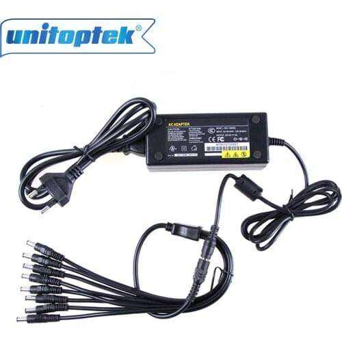 12V 5A 8CH Power Supply Adapter Work For CCTV Suveillance Camera System DC 12V Power Supply 8 Port DC + Pigtail COAT