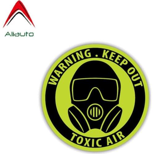 Aliauto Warning Car Sticker Keep Out Toxic Air Decal Accessories PVC for Toyota Auris Mercedes W124 Lifan Passat B8,11cm*11cm