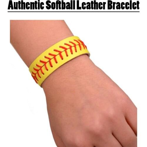 Authentic Softball Leather Bracelet