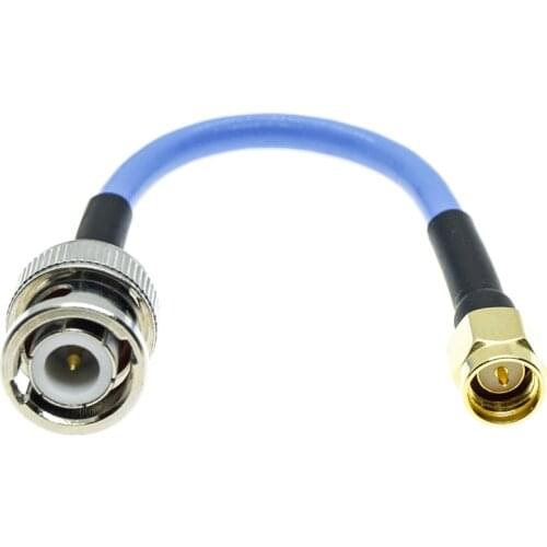 BNC male to SMA male connector lot 0.086" RG405 Semi flexible rigid cable blue