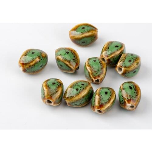 Screwy Rhombus Shape DIY Ceramic beads not hama Promotion China Ceramics beads 10pieces/lot #A520B